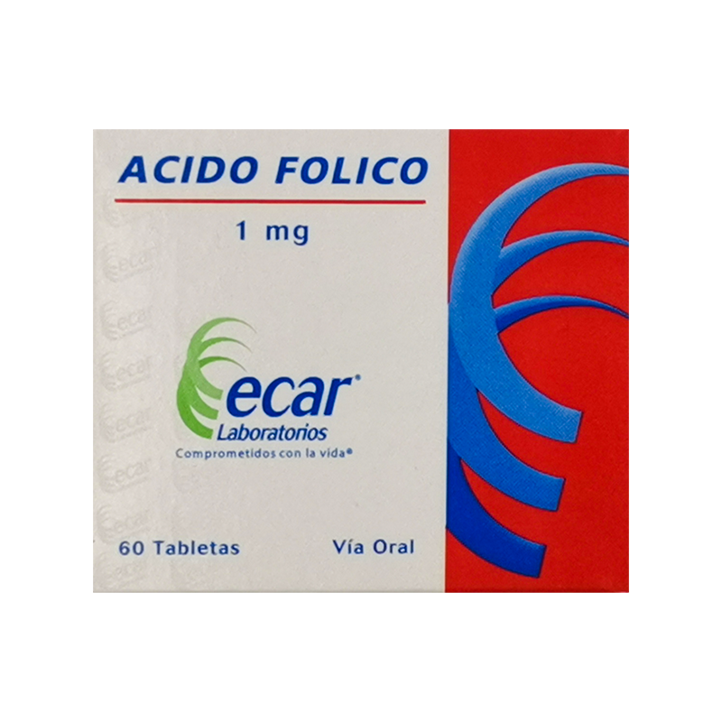 ACIDO FOLICO ECAR TABLETAS 1 MG - Farmacia Pasteur - Medicamentos